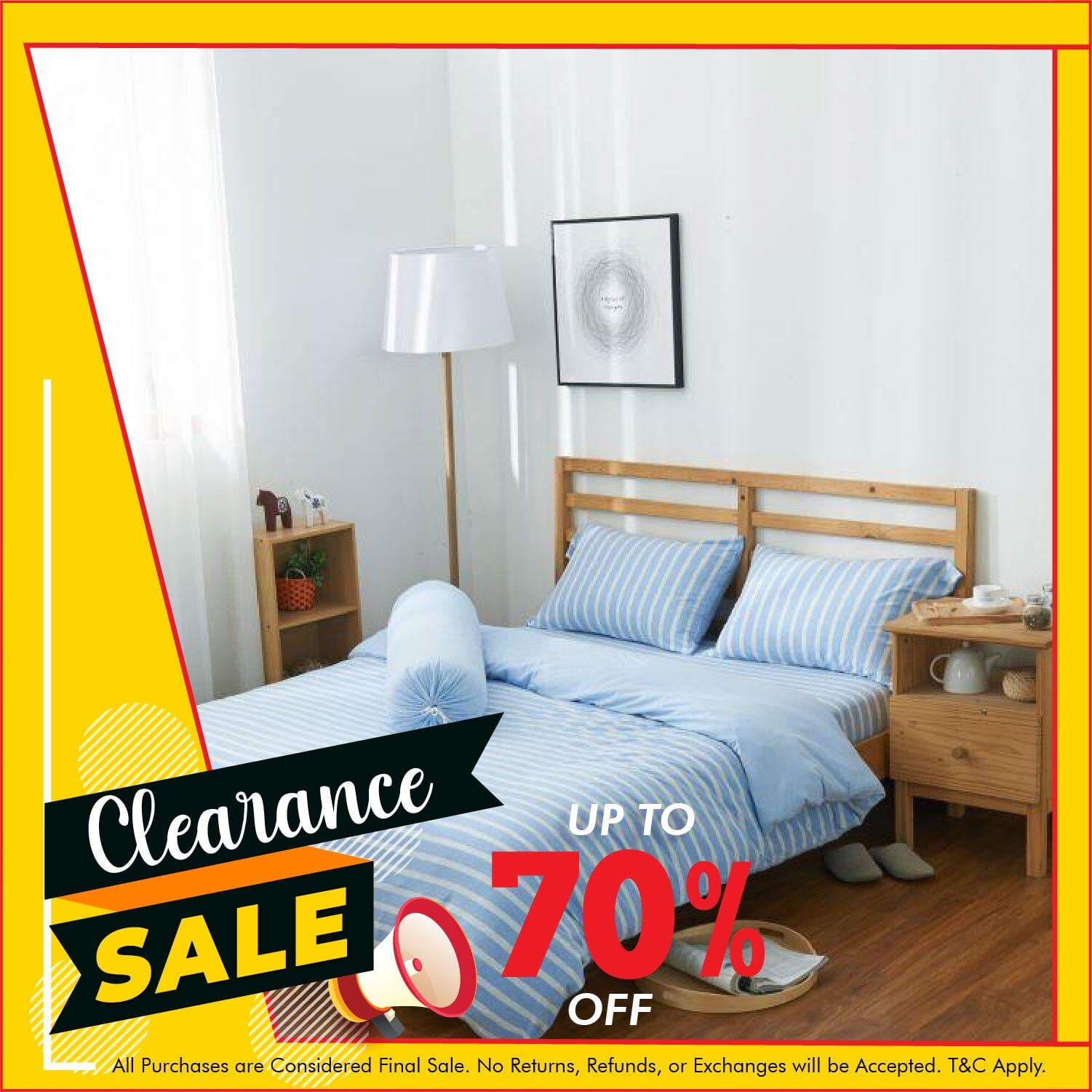 Cotton Pure™ Sky Blue Stripe Jersey Cotton Quilt Cover Quilt Cover Cotton Pure™