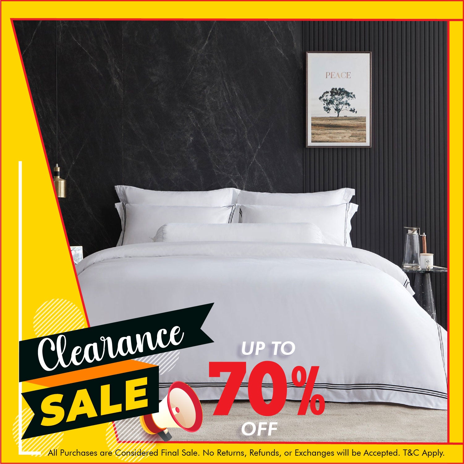 Hotelier Prestigio™ Lucent White With Black Border Fitted Sheet Set