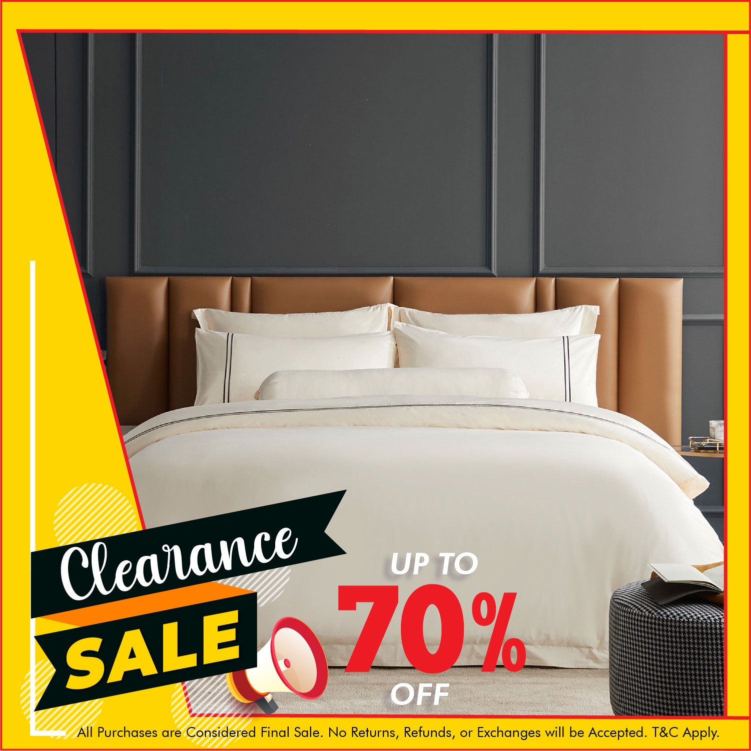 Hotelier Prestigio™ Freya With Umber Lines Fitted Sheet Set