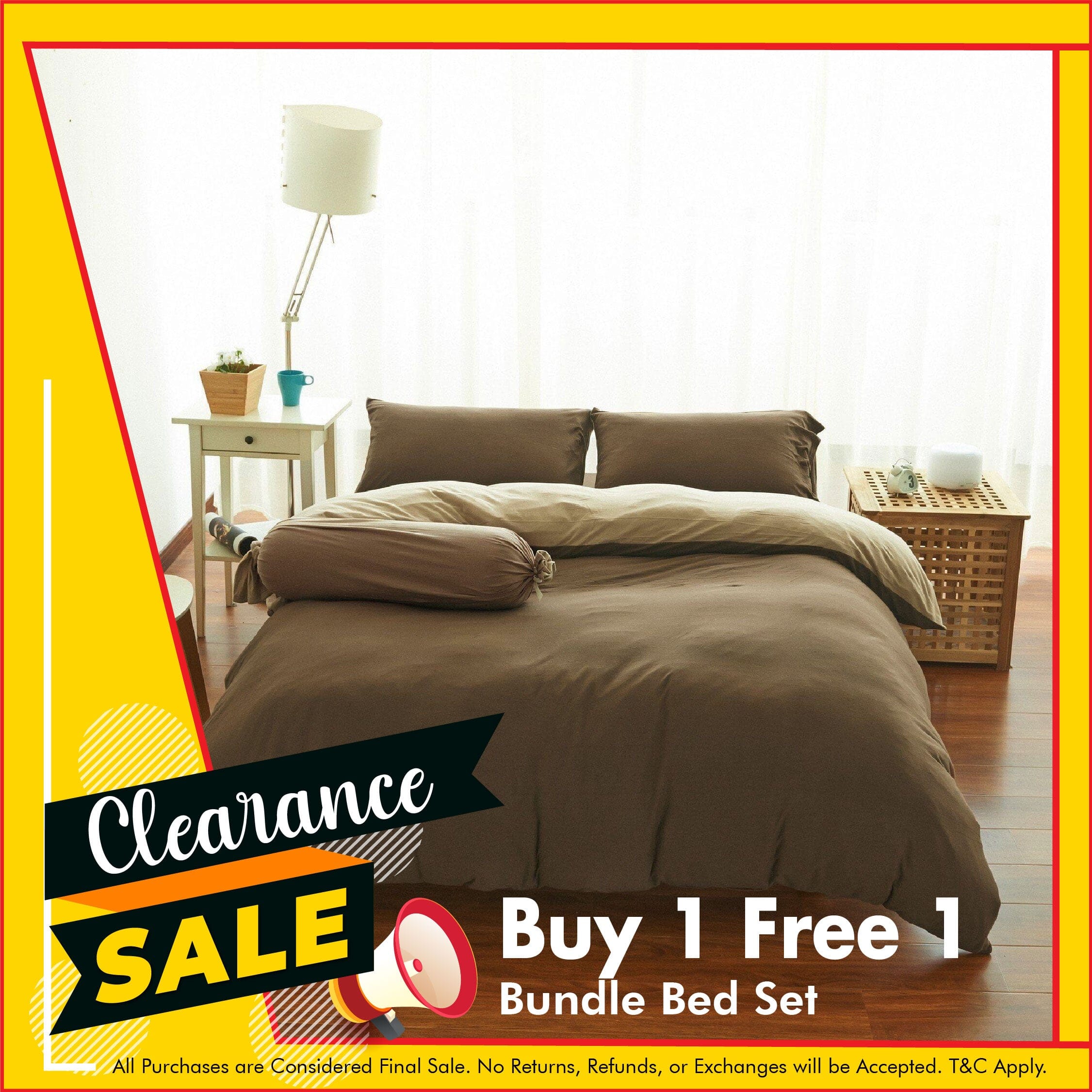 Cotton Pure™ Coyote Brown Jersey Cotton Bundle Bed Set Bundle Bed Set Cotton Pure™