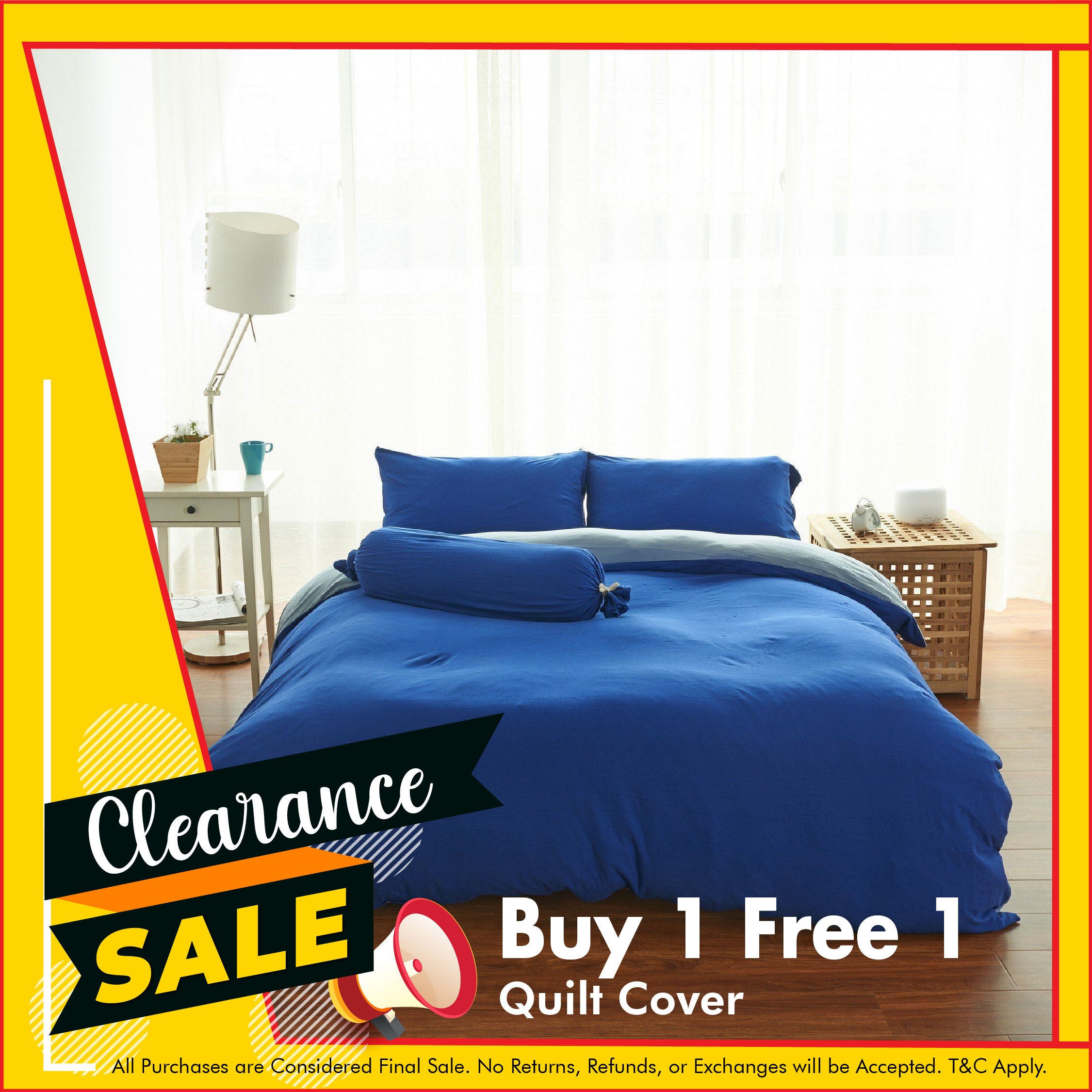 Cotton Pure™ Klein Blue Jersey Cotton Quilt Cover