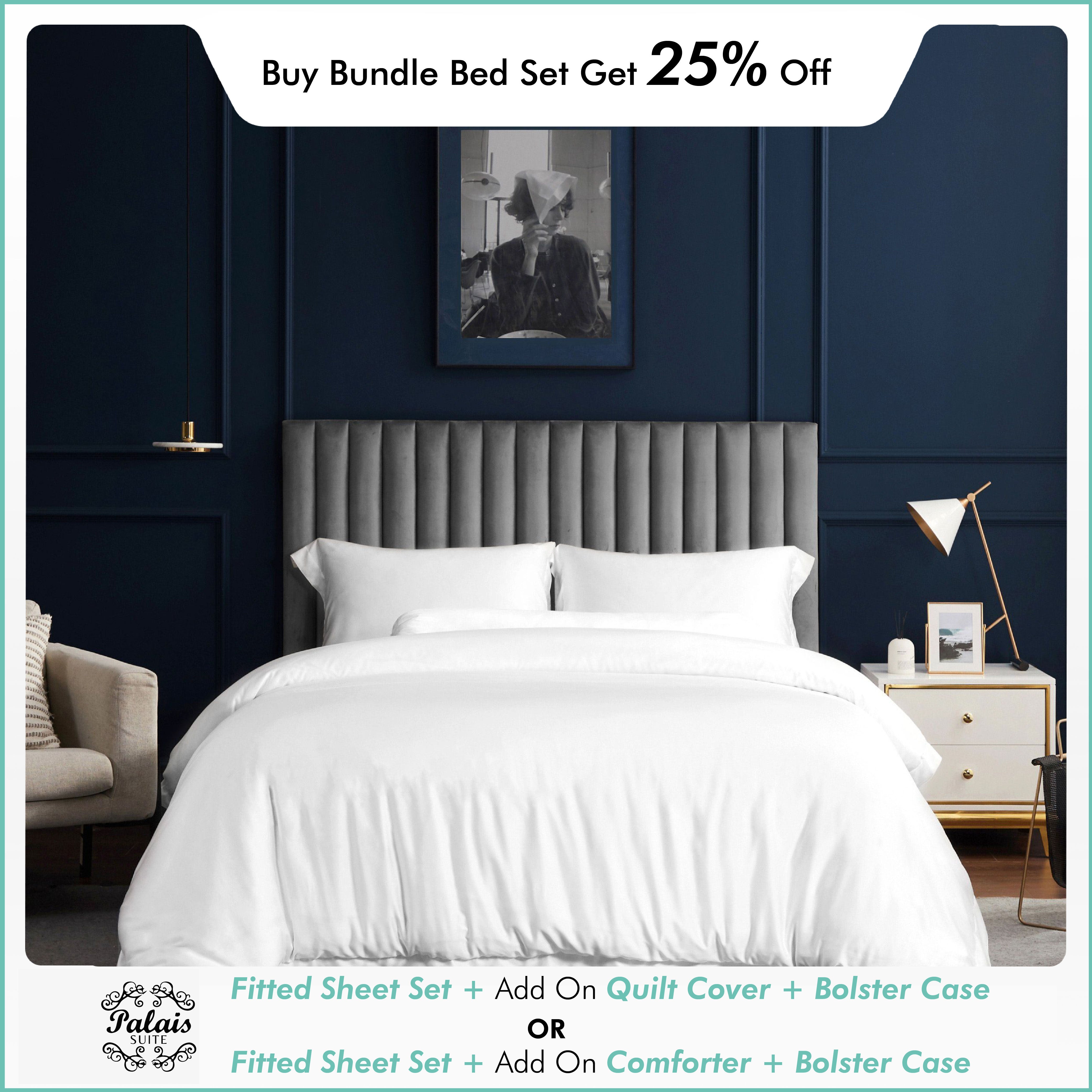 Palais Suite TENCEL™ LF Pure White Fitted Sheet Set