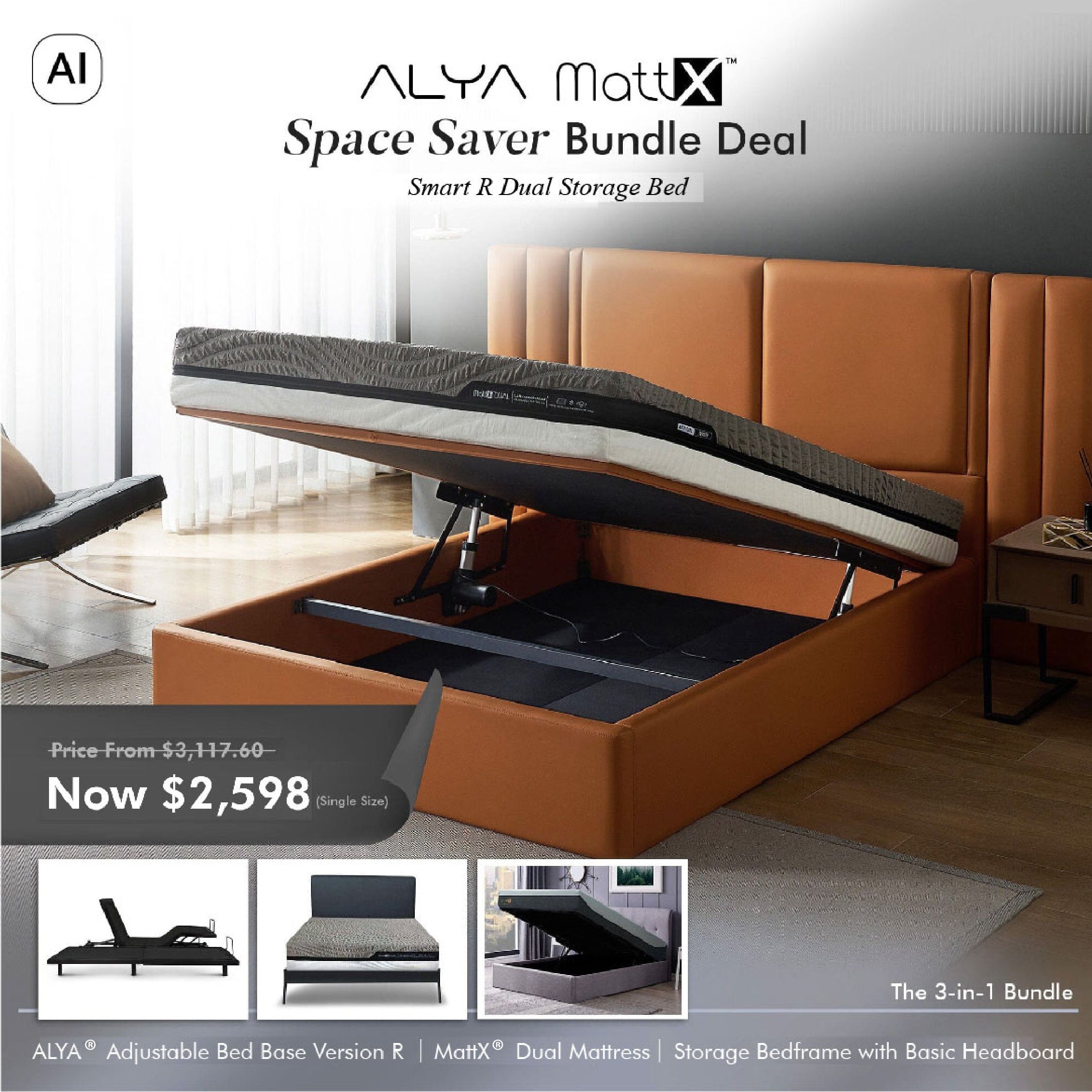 Space Saver Bundle - Smart R DUAL Storage Bed