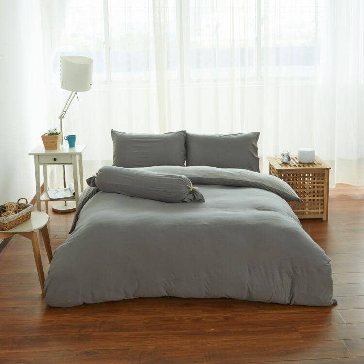 Cotton Pure™ Ash Grey Jersey Cotton Bundle Bed Set Bundled Bed Set Cotton Pure™