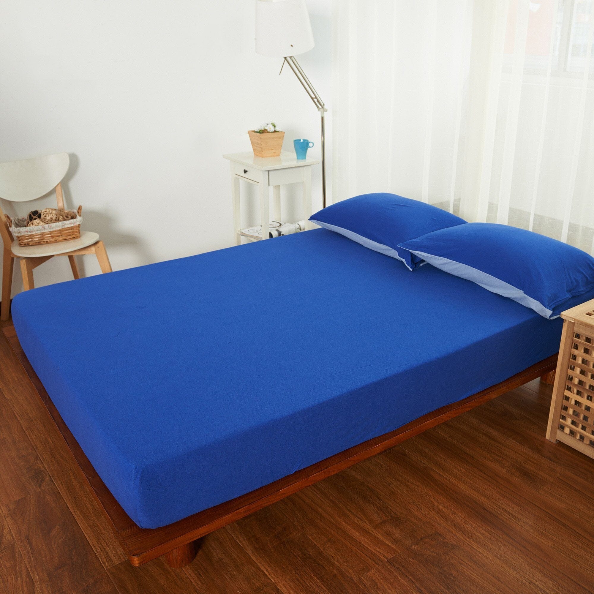 Cotton Pure™ Klein Blue Jersey Cotton Bundle Bed Set Bundle Bed Set Cotton Pure™