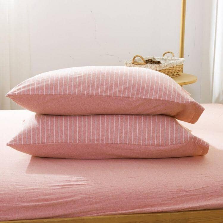 Cotton Pure™ Pinky Stripe Jersey Cotton Bundle Bed Set Bundle Bed Set Cotton Pure™