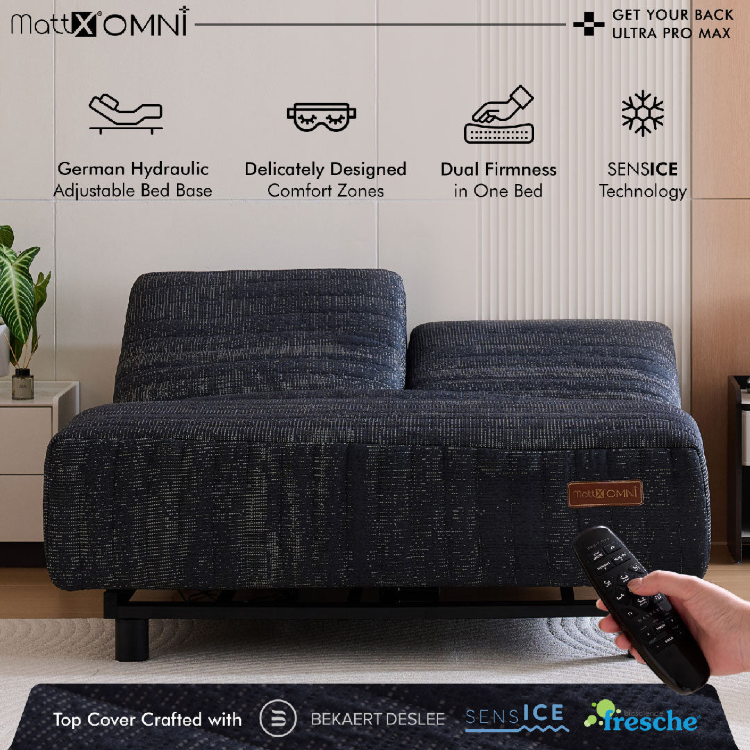MattX® Omni SMART Bed - Black DUAL