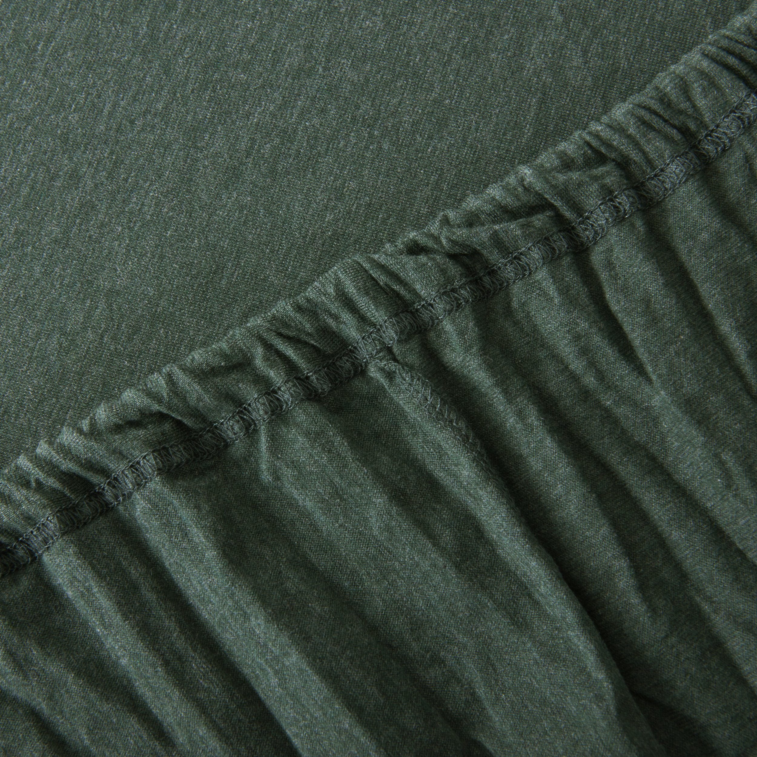Cotton Pure™ Verde Green Jersey Cotton Fitted Sheet Set - Affairs Living Pte. Ltd.