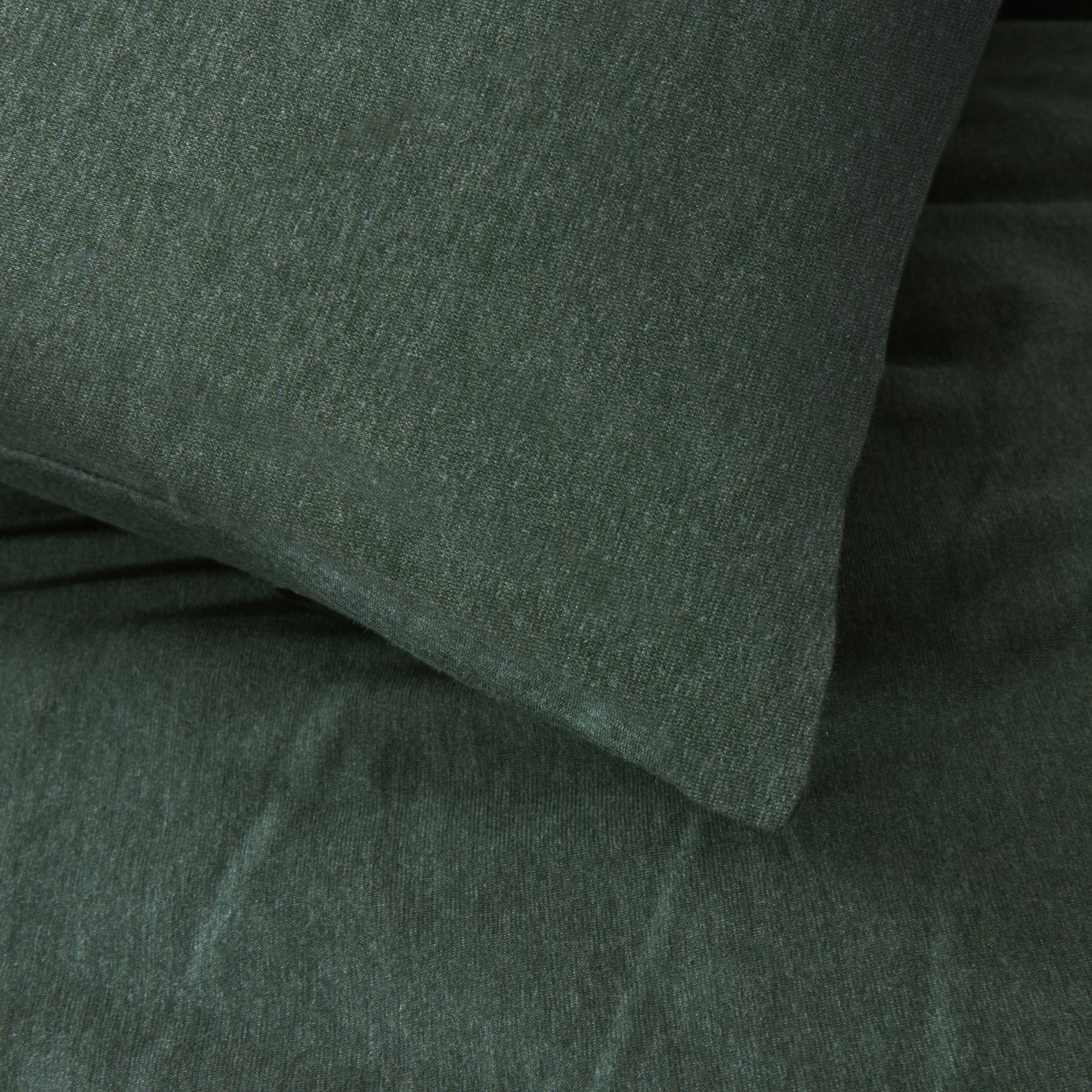 Cotton Pure™ Verde Green Jersey Cotton Fitted Sheet Set - Affairs Living Pte. Ltd.
