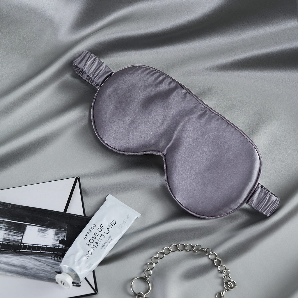 Seta Couture™ Mulberry Silk Mobster Grey Eye Mask - Affairs Living Pte. Ltd.