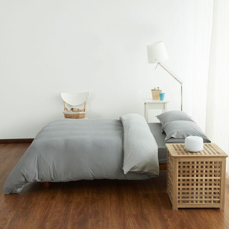 Cotton Pure™ Ash Grey Jersey Cotton Fitted Sheet Set - Affairs Living Pte. Ltd.