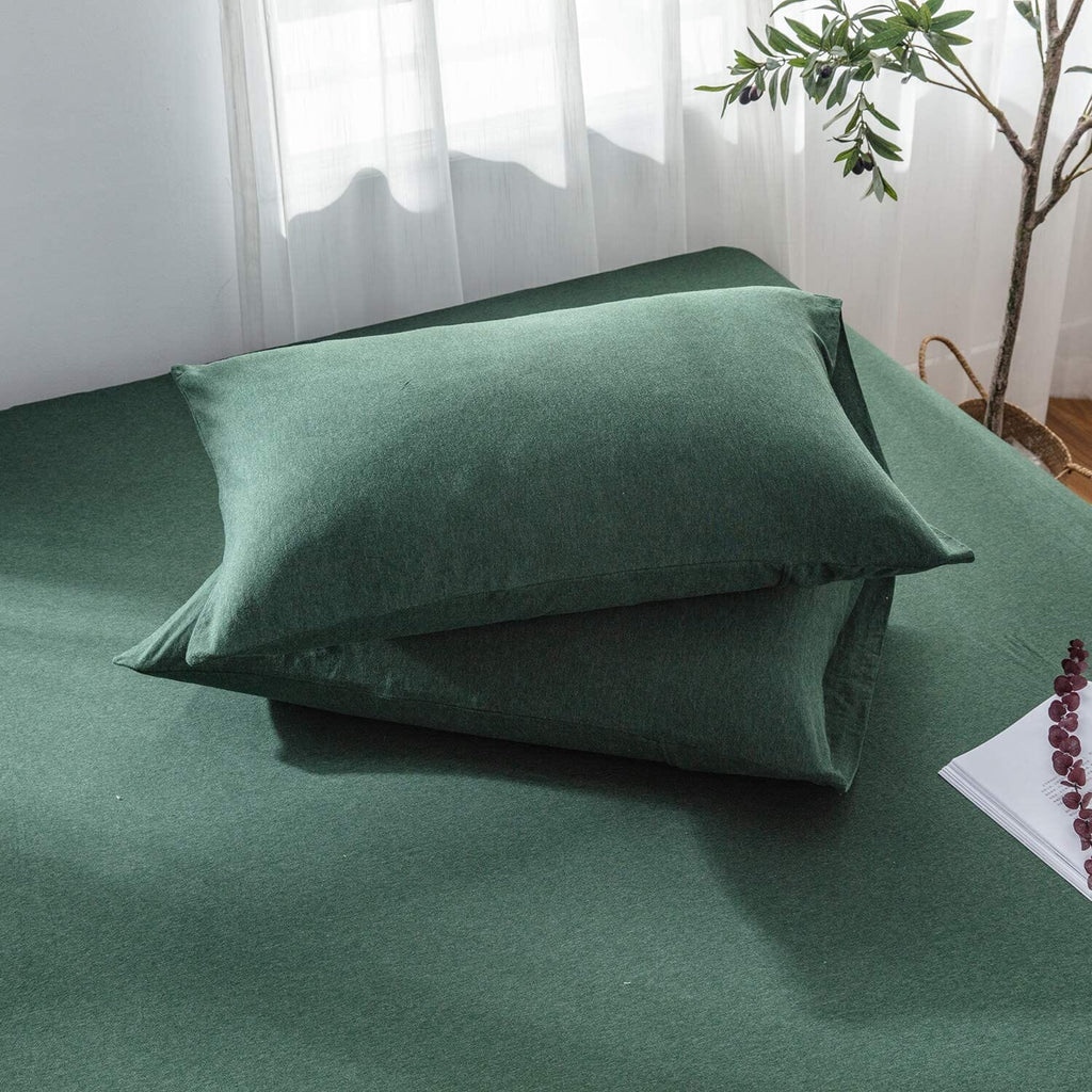 Cotton Pure™ Verde Green Jersey Cotton Bundle Bed Set Bundle Bed Set Cotton Pure™ 