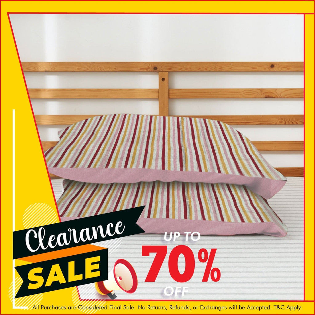 CH Red Yellow Stripes Jersey Cotton Pillow Case Pillow Case Not specified 