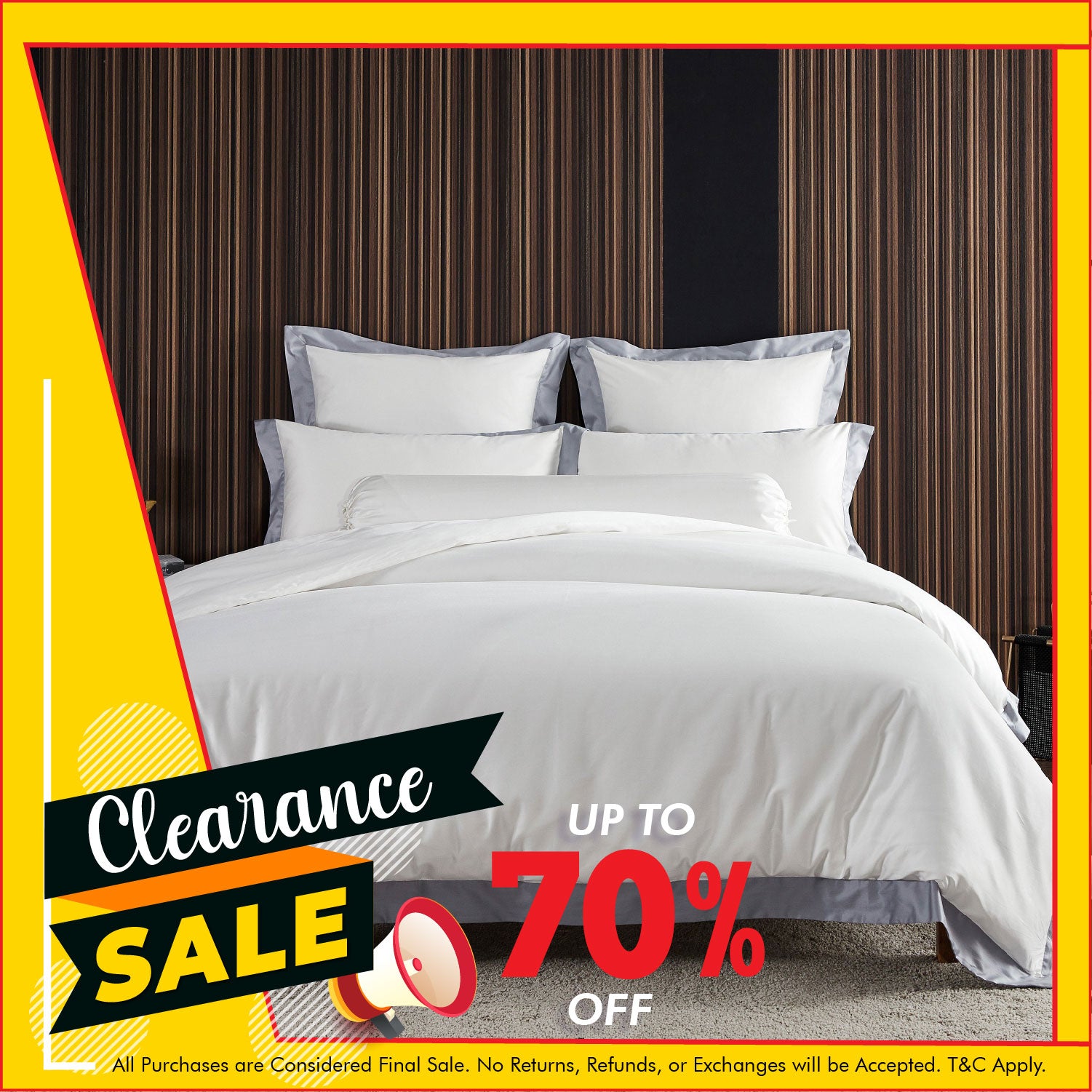 Hotelier Prestigio™ Supima Cotton Percale White Dove Earl Gray Hem Fitted Sheet Set