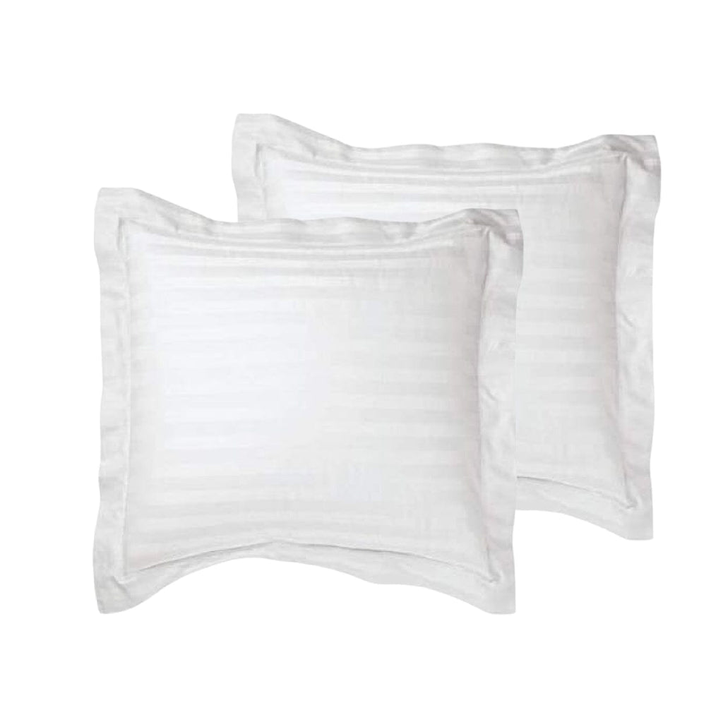 Hotelier Prestigio™ White Sateen Stripe Euro Sham Sham Hotelier Prestigio™ 