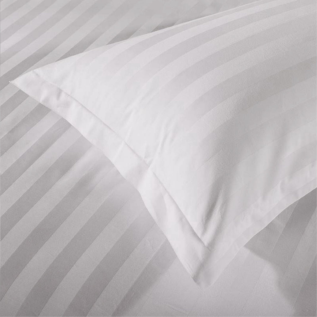 Hotelier Prestigio™ White Sateen Stripe Euro Sham Sham Hotelier Prestigio™ 