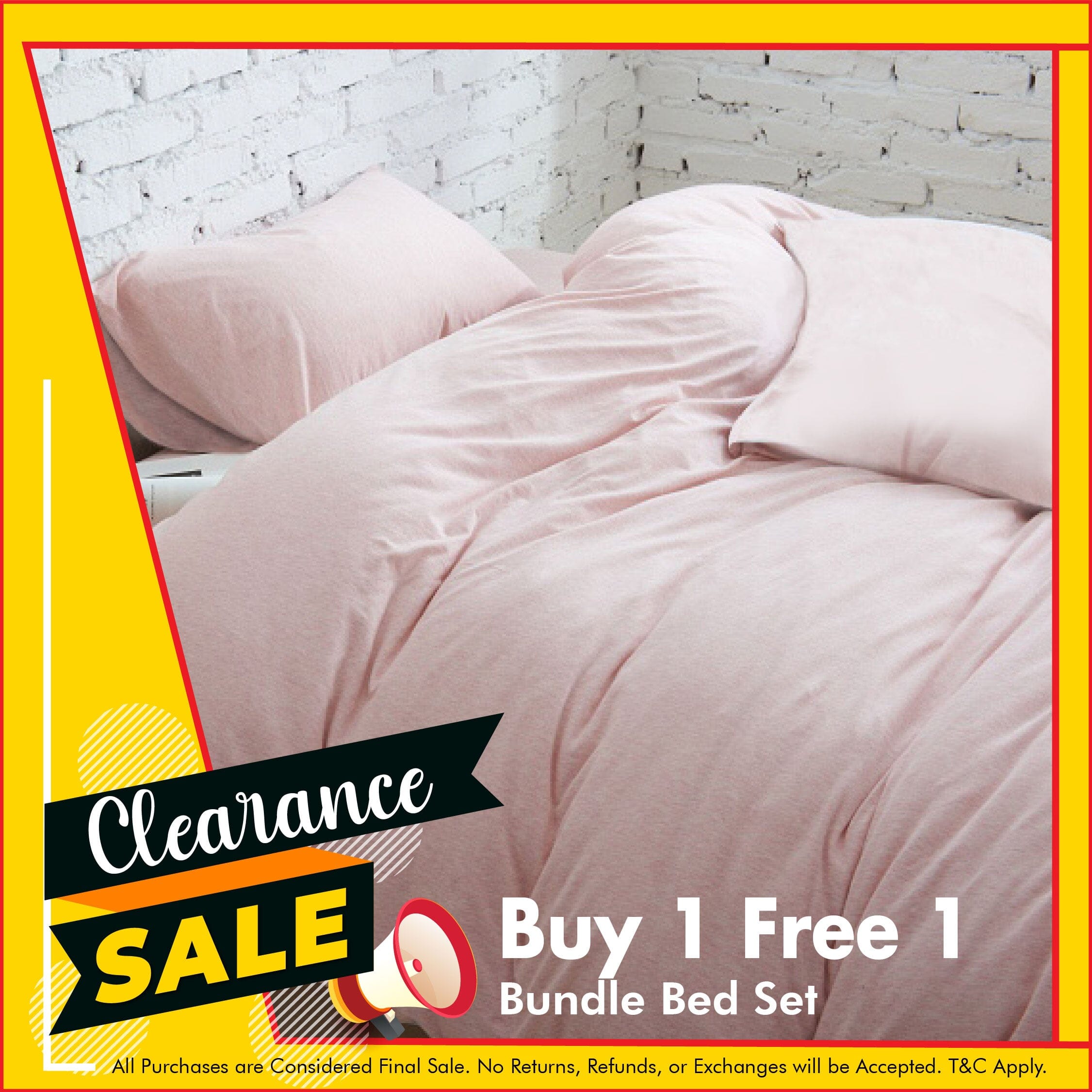 Cotton Pure™ Cravina Pink Jersey Cotton Bundle Bed Set Bundle Bed Set Cotton Pure™ 