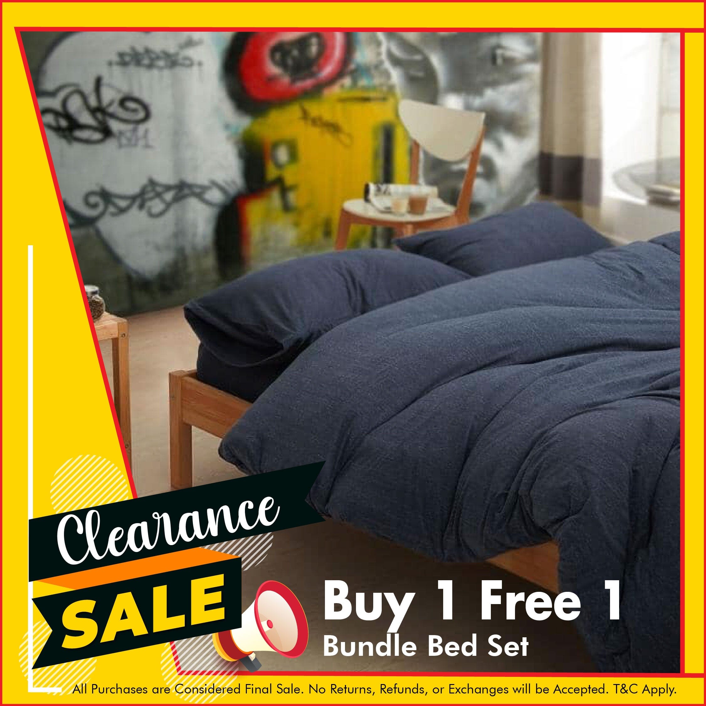 Cotton Pure™ Prussian Blue Jersey Cotton Bundle Bed Set Bundle Bed Set Cotton Pure™ 