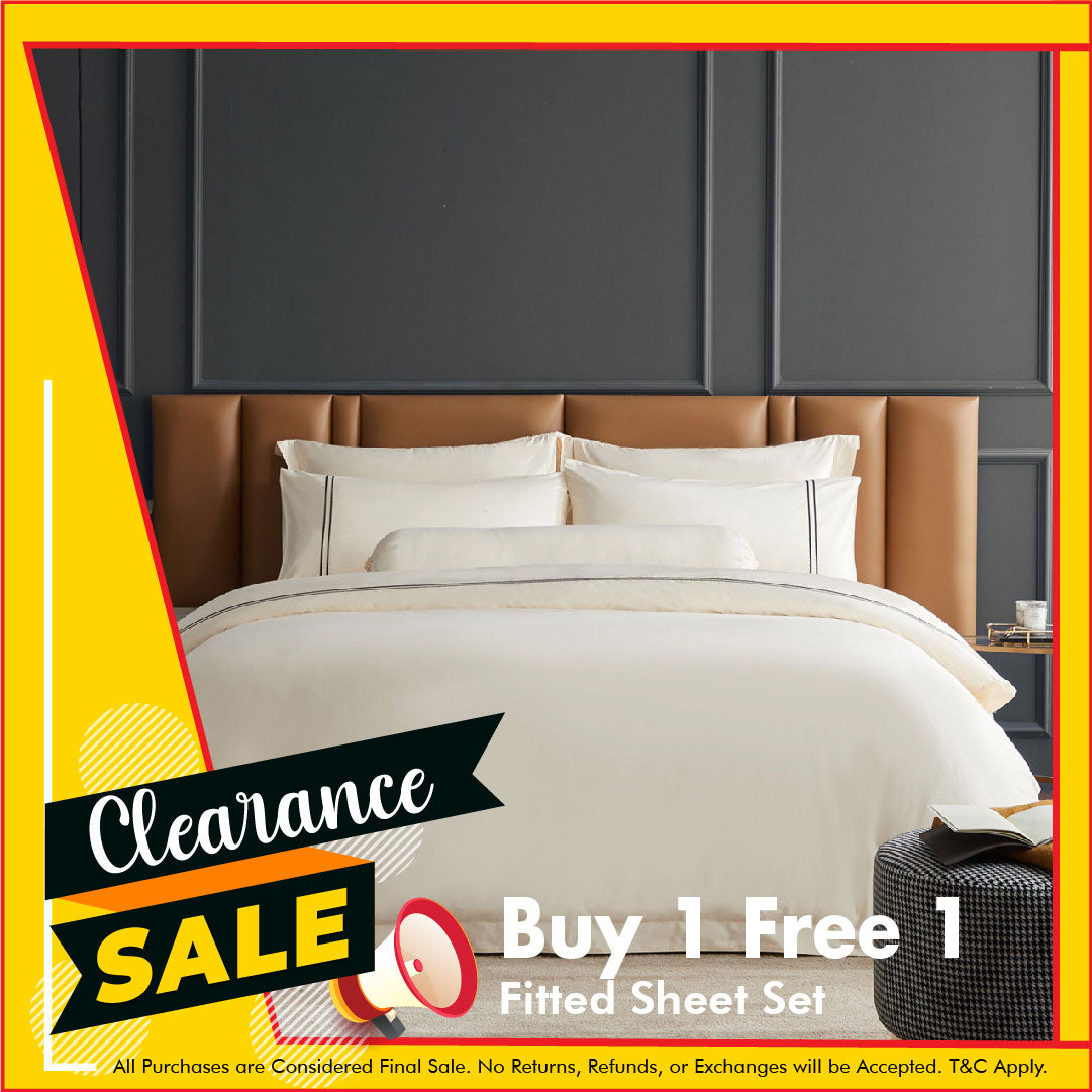Hotelier Prestigio™ Freya With Umber Lines Fitted Sheet Set