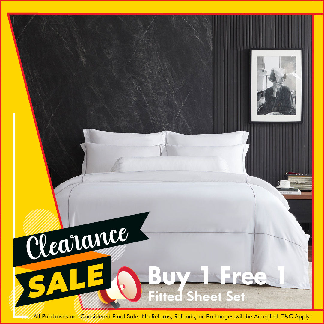 Hotelier Prestigio™ Alvar With Grey Cross Border Fitted Sheet Set
