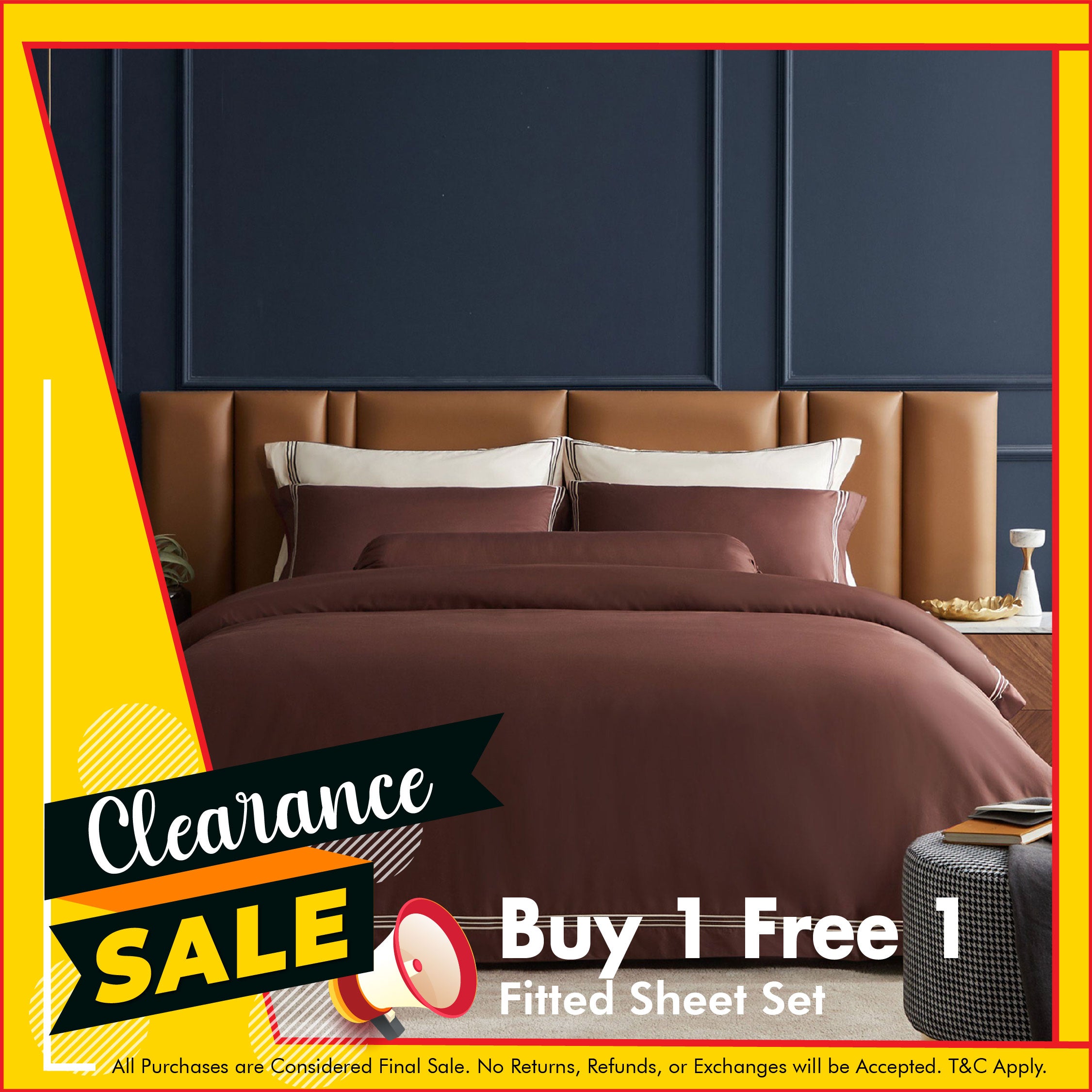 Hotelier Prestigio™ Bruno With Tawny Border Fitted Sheet Set