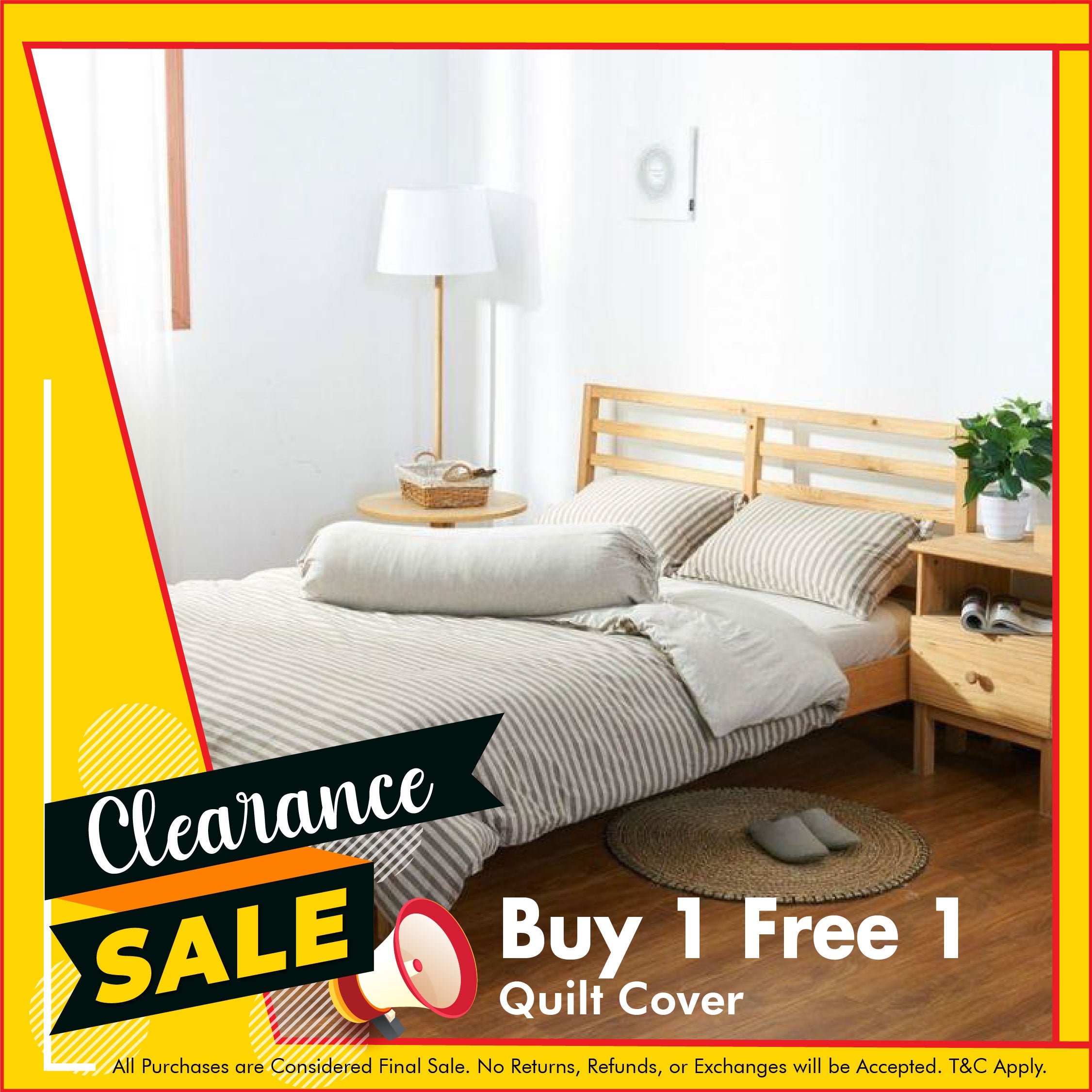 Cotton Pure™ Brownie Beige Stripe Jersey Cotton Quilt Cover