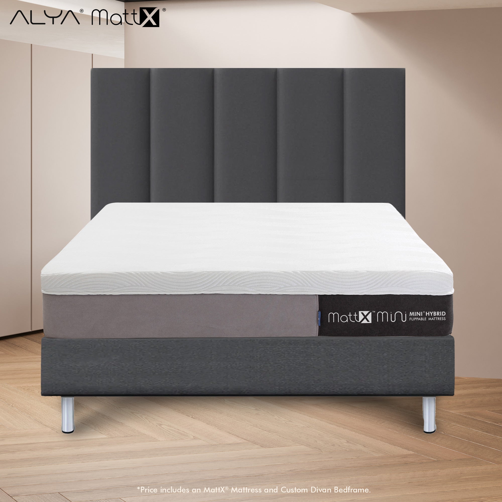 Mini Plus Hybrid Mattress & Custom Divan Bedframe Bundle