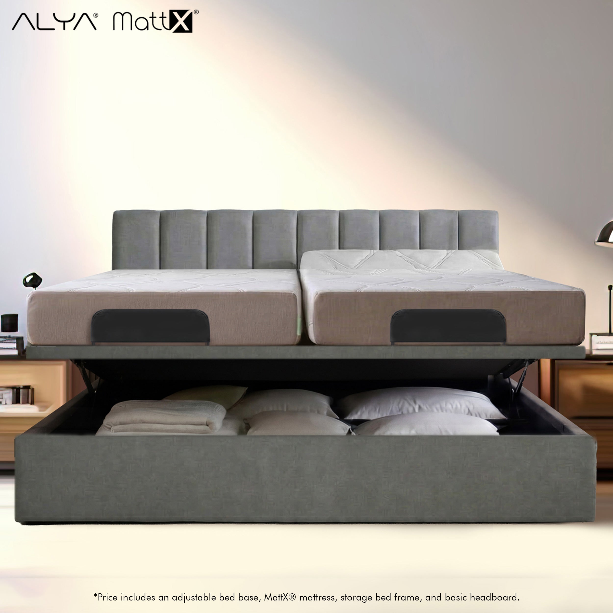 Space Saver Bundle - Basic Bed Latex Storage Bed