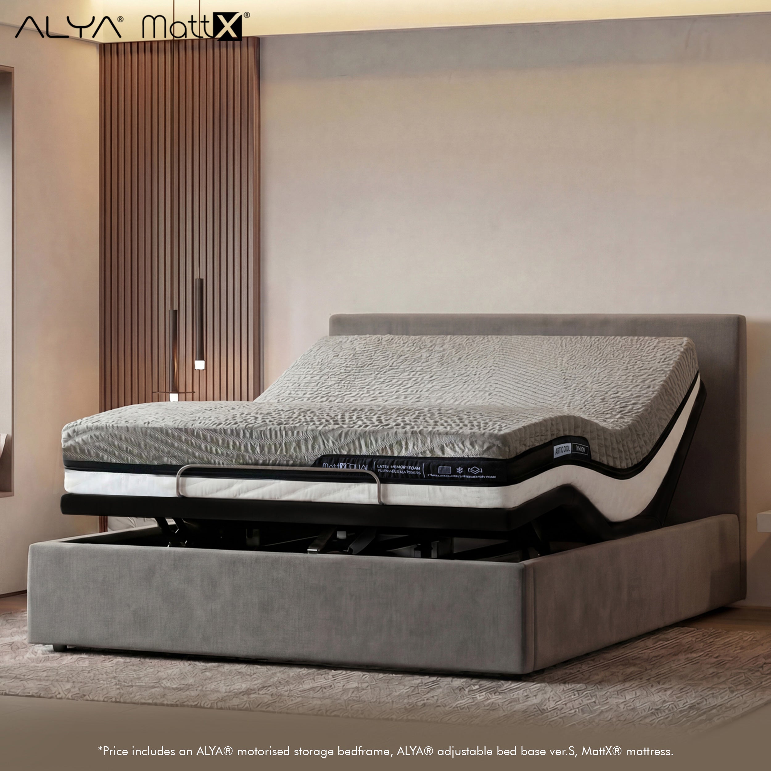 Dual Mattress Motorised Storage Bedframe Smart S Bundle
