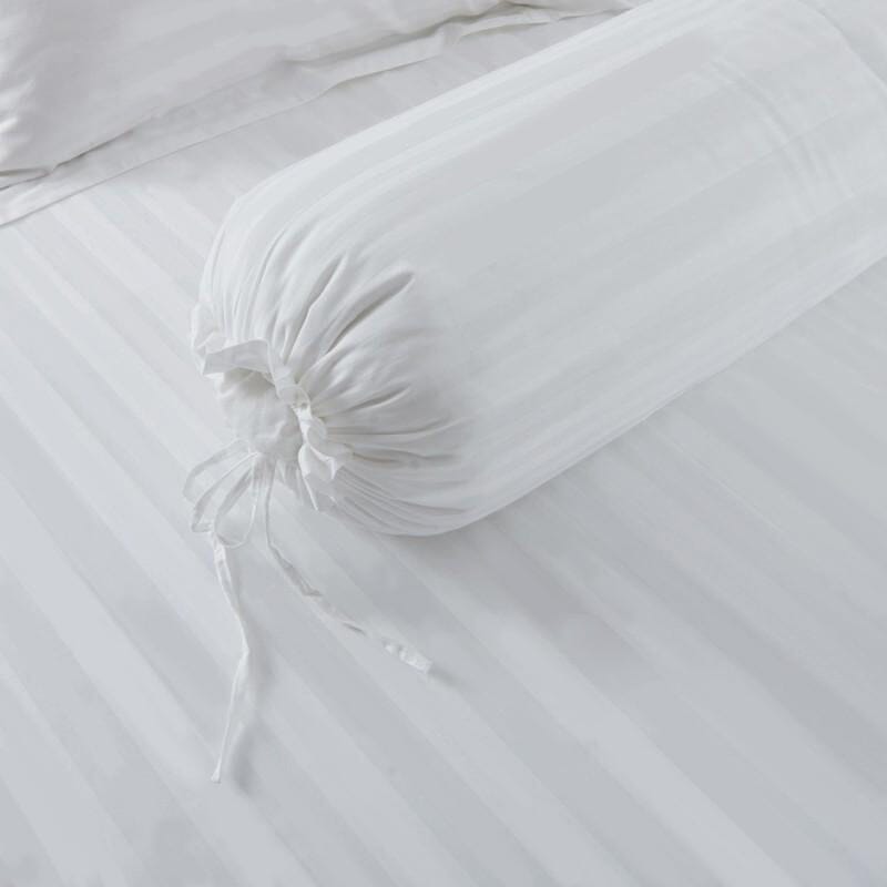 Hotelier Prestigio™ White Sateen Stripe Bundle Bed Set Fitted Sheet Hotelier Prestigio™ 