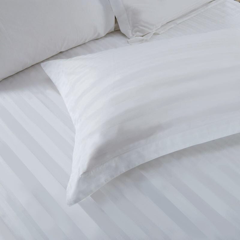 Hotelier Prestigio™ White Sateen Stripe Pillow Case Pillow Case Hotelier Prestigio™ 