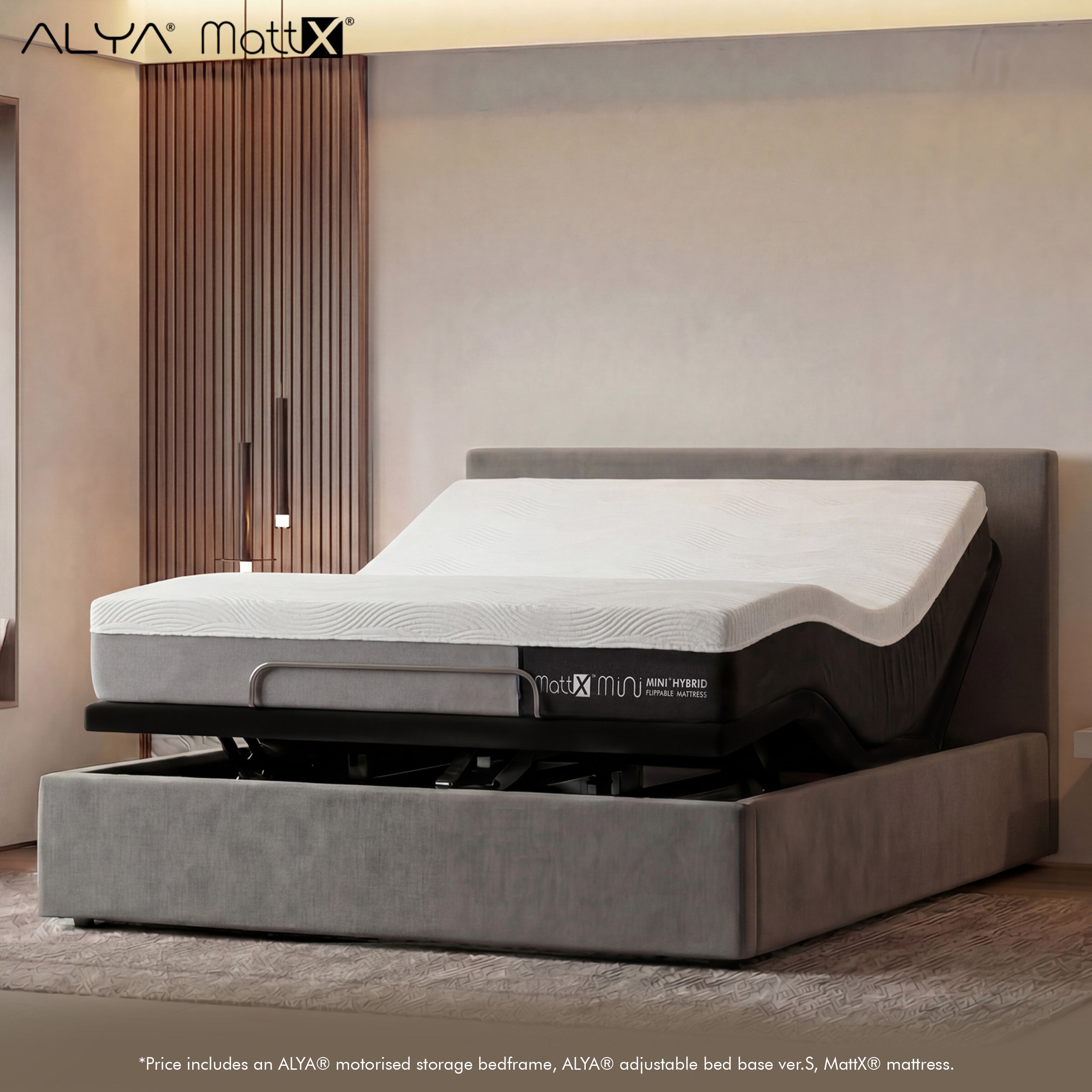 Mini Plus Hybrid Mattress Motorised Storage Bedframe Smart S Bundle