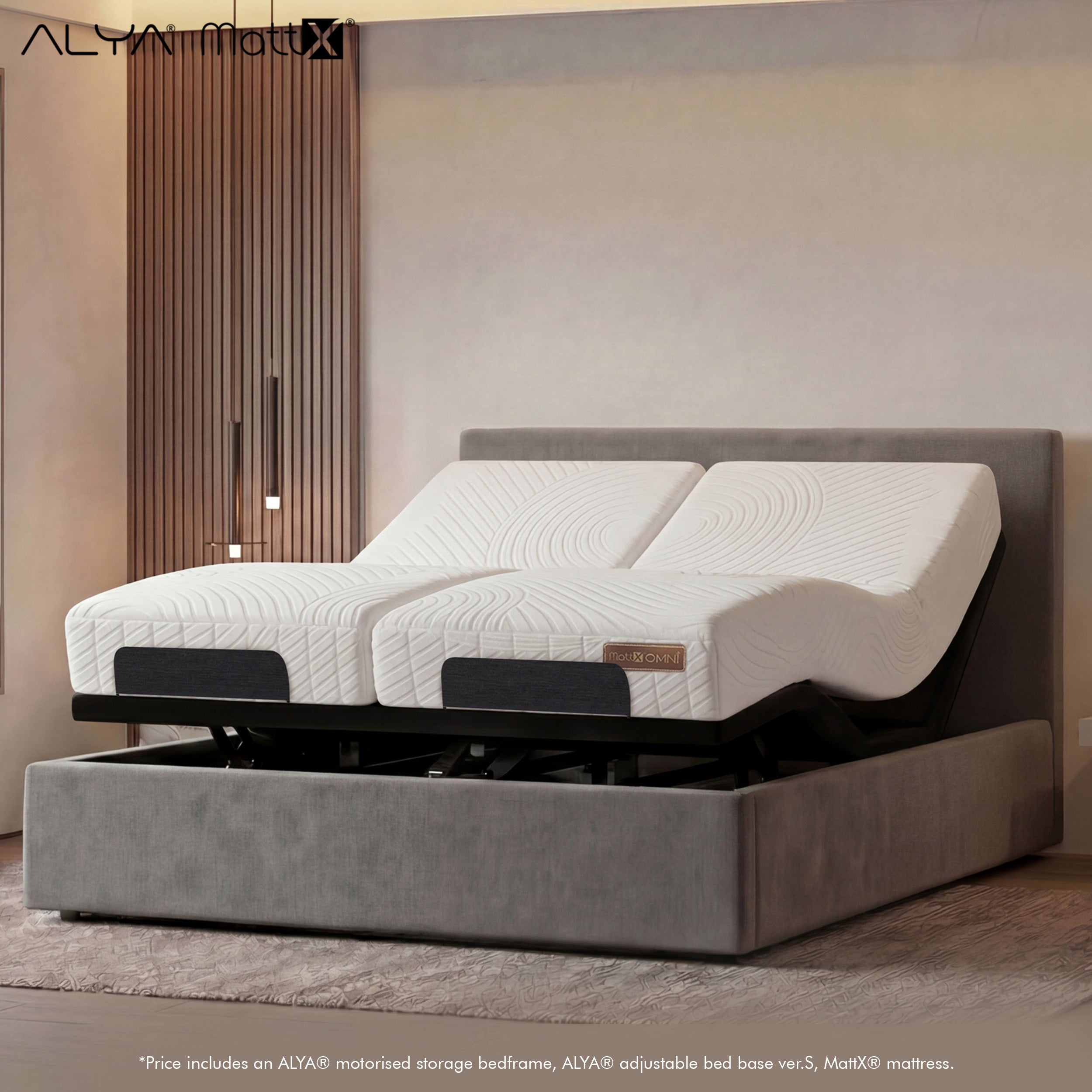 Kineti Mattress Motorised Storage Bedframe Smart S Bundle