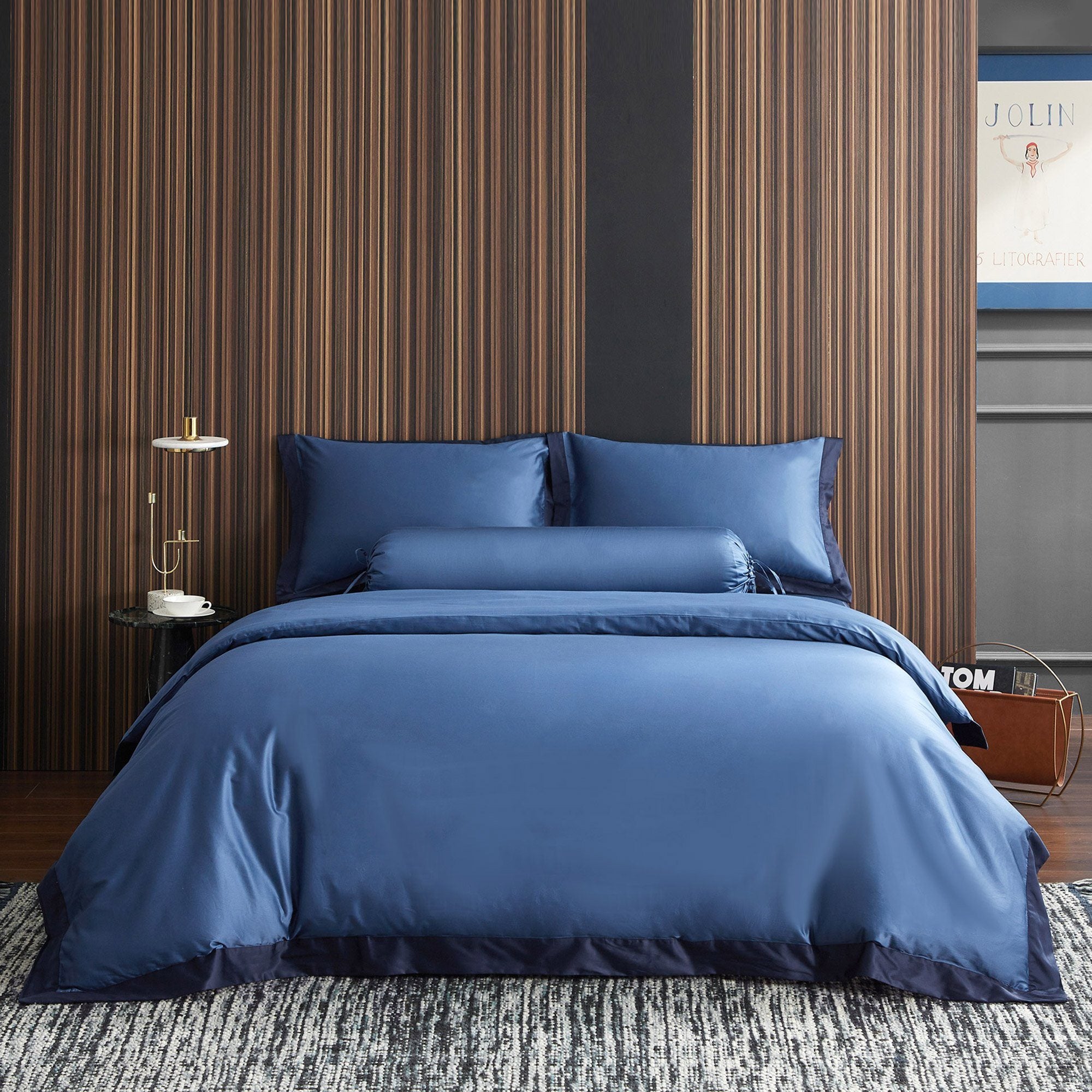 Hotelier Prestigio™ Supima Cotton Cyprus Blue Quilt Cover - Bedding Affairs