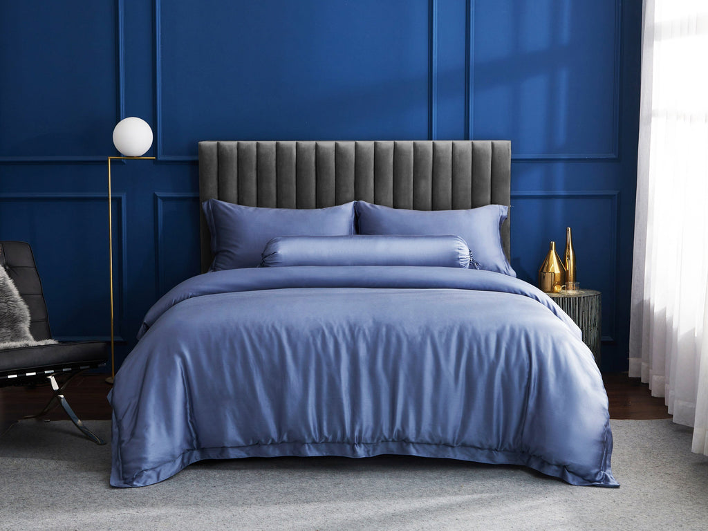 Palais Suite TENCEL™ LF Pervenche Blue Fitted Sheet Set - Affairs Living Pte. Ltd.