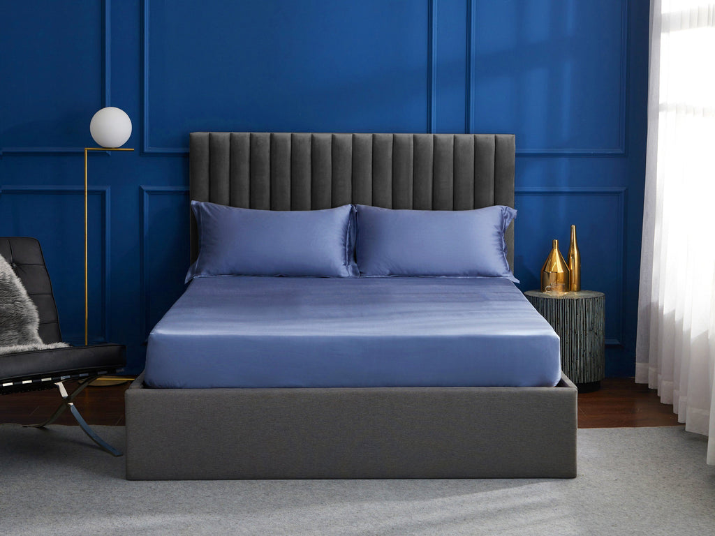 Palais Suite TENCEL™ LF Pervenche Blue Fitted Sheet Set - Affairs Living Pte. Ltd.