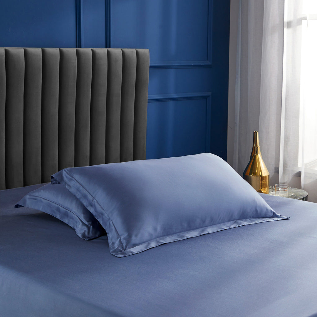 Palais Suite TENCEL™ LF Pervenche Blue Fitted Sheet Set - Affairs Living Pte. Ltd.