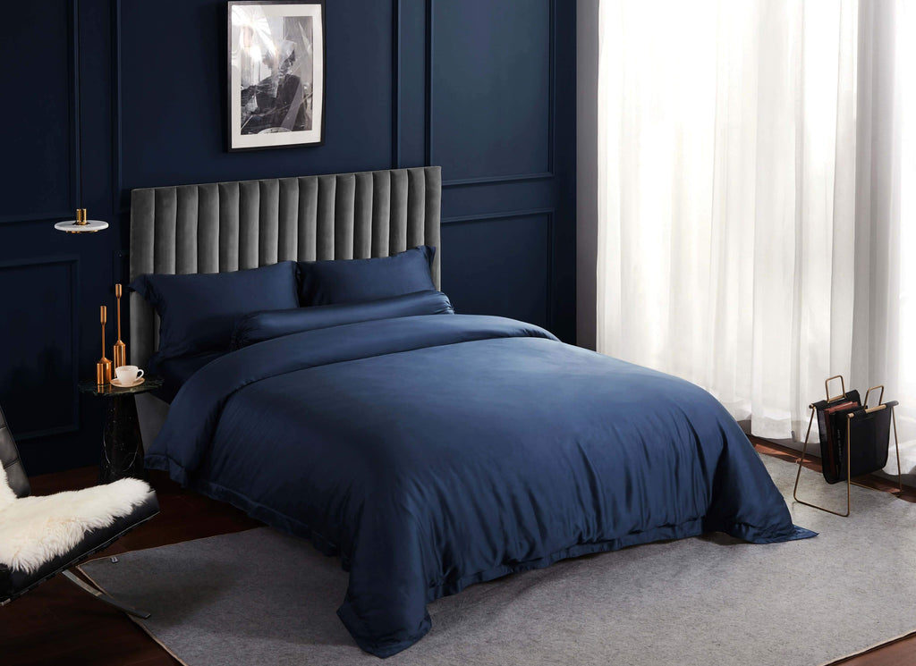 Palais Suite TENCEL™ LF Empress Blue Fitted Sheet Set - Affairs Living Pte. Ltd.