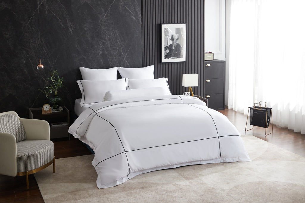Hotelier Prestigio™ Alvar With Black Cross Border Pillow Case - Affairs Living Pte. Ltd.