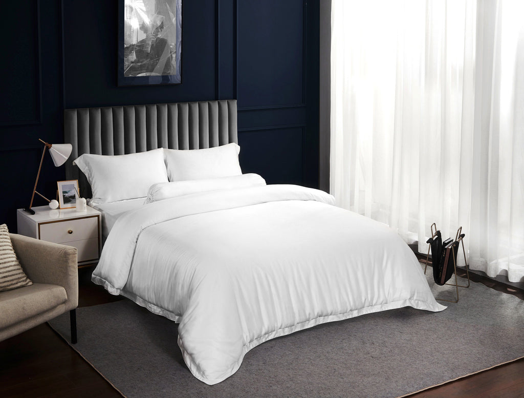 Palais Suite TENCEL™ LF Pure White Fitted Sheet Set - Affairs Living Pte. Ltd.