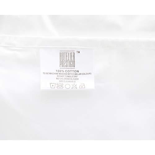 Hotelier Prestigio™ Luxury White Turquoise Stripe Fitted Sheet Set - Affairs Living Pte. Ltd.