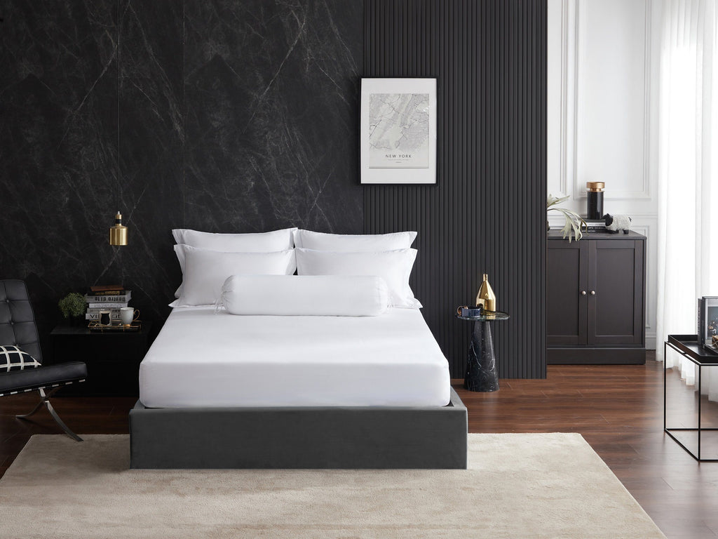 Hotelier Prestigio™ Lucent White With Grey Border Quilt Cover - Affairs Living Pte. Ltd.