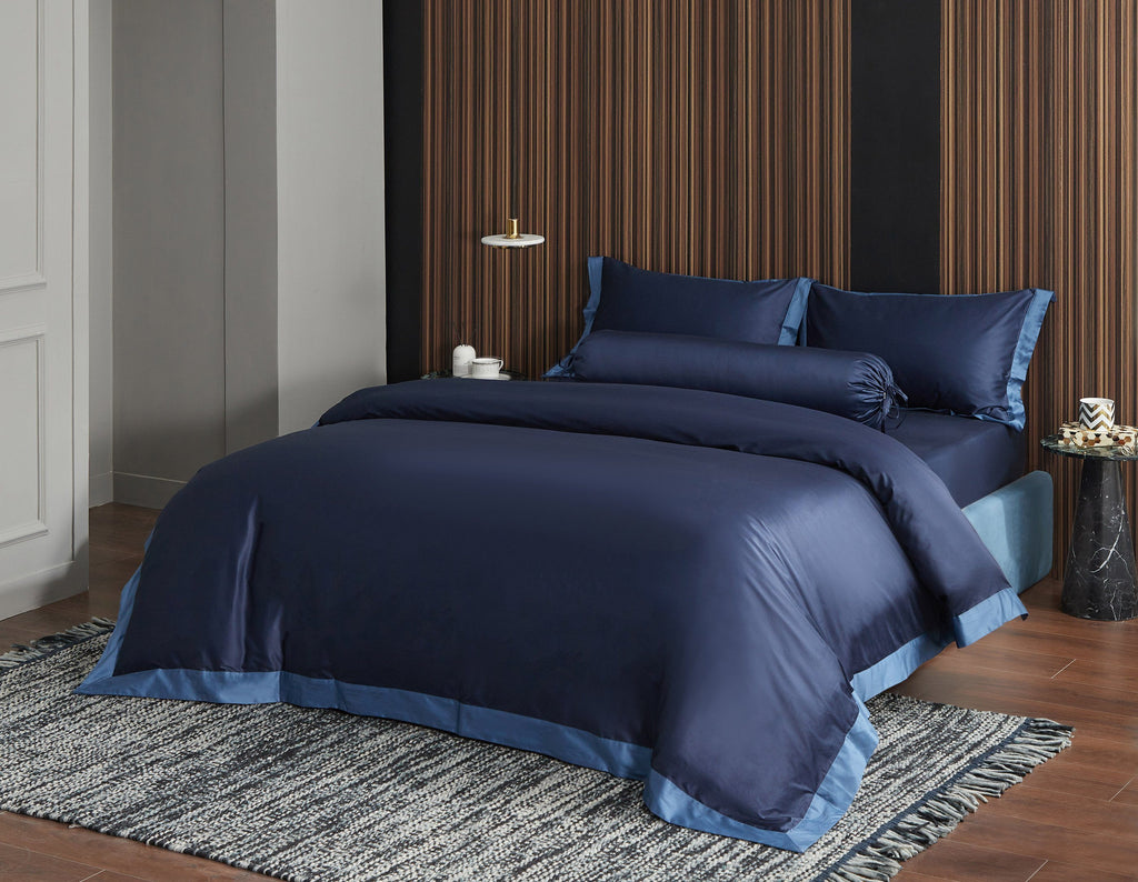 Hotelier Prestigio™ Supima Cotton Royal Azure Fitted Sheet Set - Bedding Affairs
