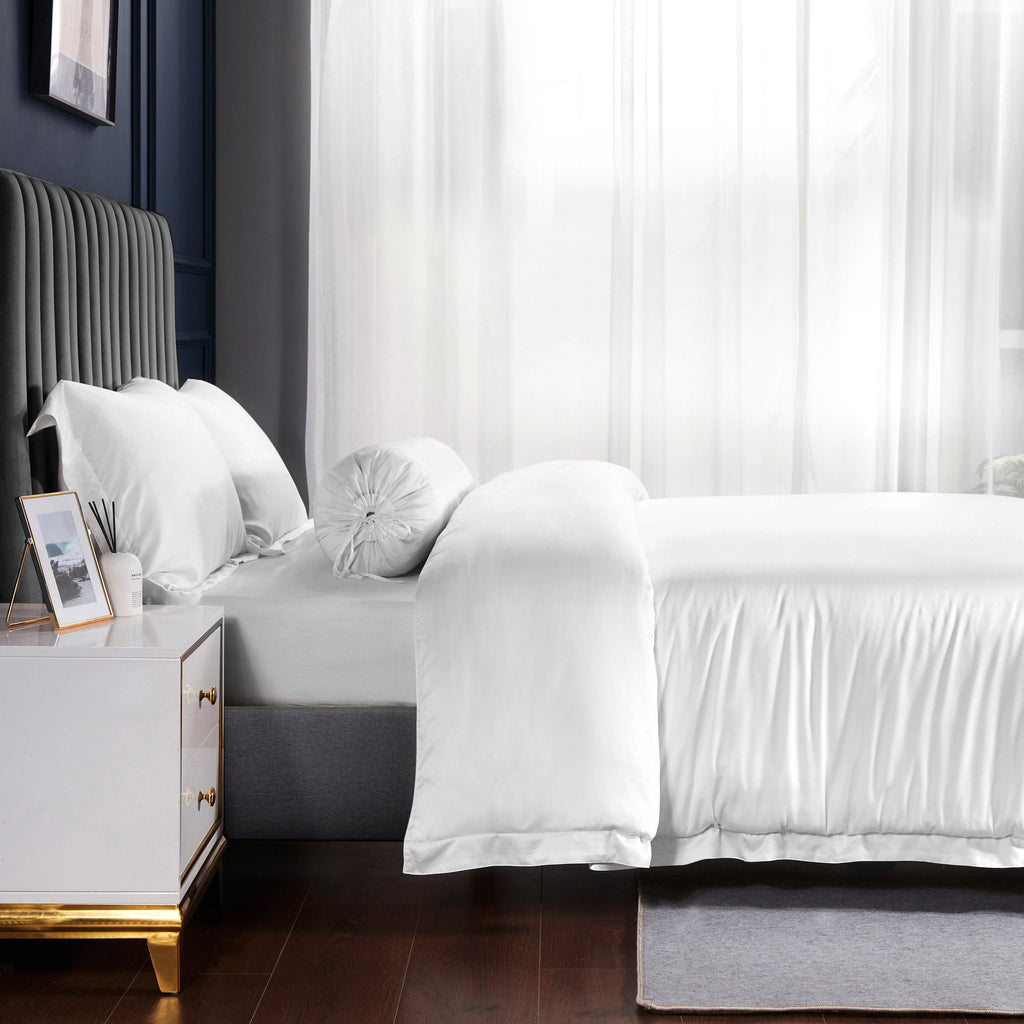 Palais Suite TENCEL™ LF Pure White Fitted Sheet Set - Affairs Living Pte. Ltd.