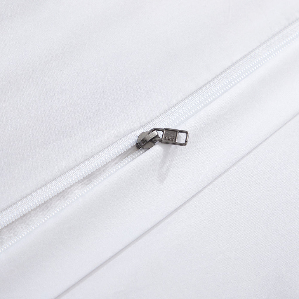 Hotelier Prestigio™ Lucent White With Grey Border Fitted Sheet Set - Affairs Living Pte. Ltd.