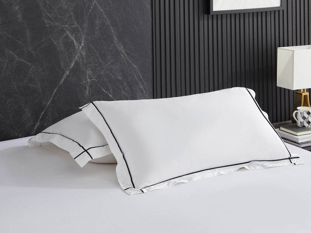 Hotelier Prestigio™ Alvar With Black Cross Border Pillow Case - Affairs Living Pte. Ltd.