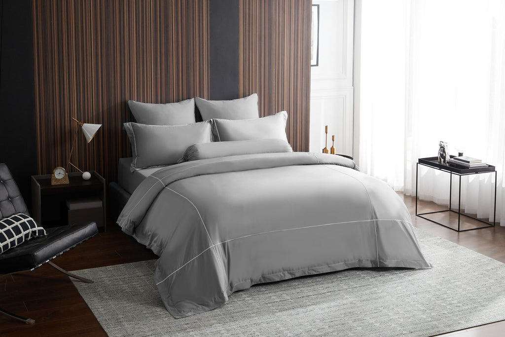 Hotelier Prestigio™ Lloyd With White Cross Border Quilt Cover - Affairs Living Pte. Ltd.
