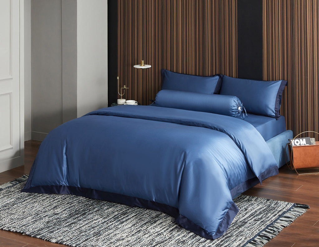 Hotelier Prestigio™ Supima Cotton Cyprus Blue Quilt Cover - Bedding Affairs