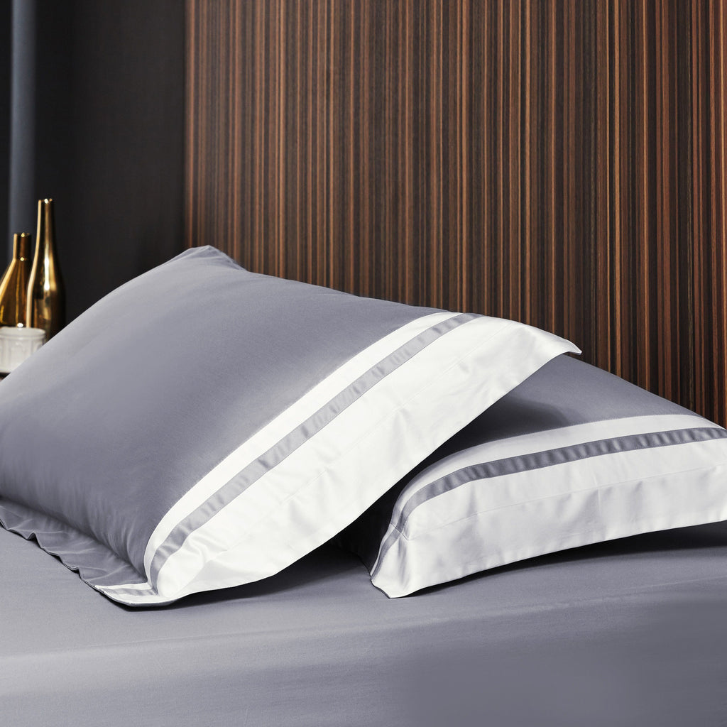 Hotelier Prestigio™ Supima Cotton Percale Pewter Stripe Pillow Case - Affairs Living Pte. Ltd.