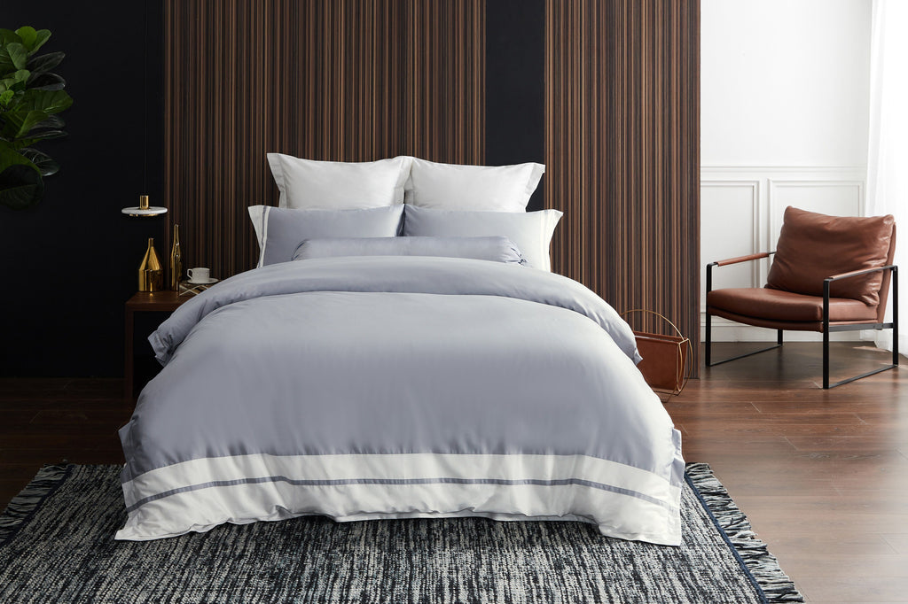Hotelier Prestigio™ Supima Cotton Percale Pewter Stripe Pillow Case - Affairs Living Pte. Ltd.